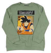 Zelená mikina s potiskem - Dragonballz