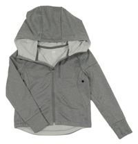 Šedá propínací sportovní mikina s kapucí H&M
