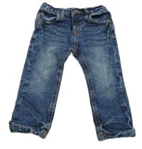 Tmavomodré vzorované skinny rifle 