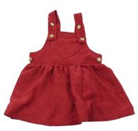 Vínové žebrované sametové šaty se srdcem 