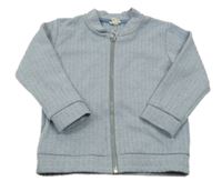 Modro-bílá vzorovaná propínací mikina River Island