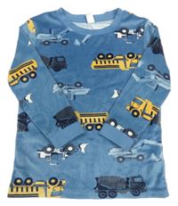 Modré plyšové pyžamové triko s auty Topolino