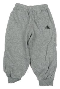 Šedé tepláky s logem Adidas
