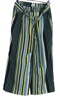 Dámské barevné pruhované culottes kalhoty s páskem Tom Tailor 