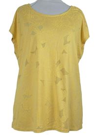 Dámské okrové květované tričko s mašlí Dorothy Perkins 