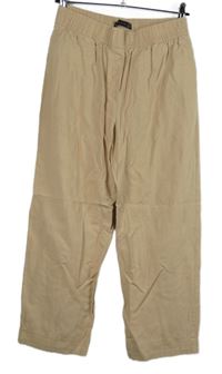 Dámské béžové culottes lněné kalhoty M&S