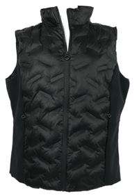 Dámská černá šusťáková vzorovaná šusťáková zateplená vesta s. Oliver 