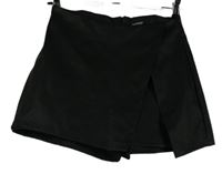 Dámská černá koženková skort sukně Boohoo 