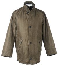 Pánský hnědý semišový zimní kabát Bugatti 