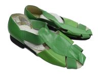 Dámské zelené kožené sandály vel. 42