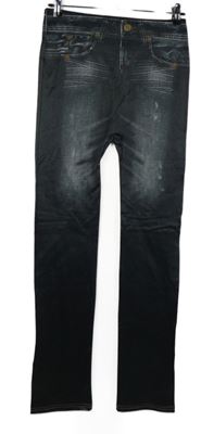 Dámské černé legíny riflového vzhledu 