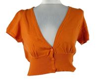 Dámské cihlově červené svetrové propínací bolerko George 