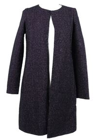 Dámský černo-fialový melírovaný pletený kabátový cardigán Kleidoskop 