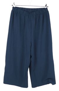 Dámské tmavomodré culottes kalhoty 