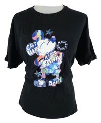 Dámské černé tričko s Mickeym Disney 