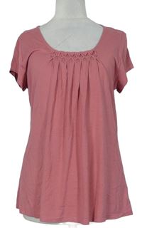 Dámmské růžové tričko se vzorem M&S