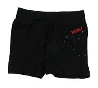 Černé teplákové kraťasy s Mickey Mousem zn. Primark