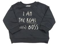 Tmavošedá mikina s nápisem zn. La Redoute