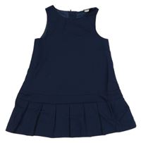 Tmavomodré skládané šaty H&M