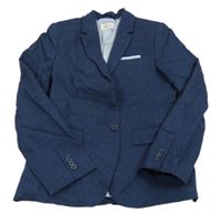 Tmavomodré melírované sako H&M