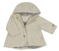 Smetanový jarní kabát s kapucí Zara