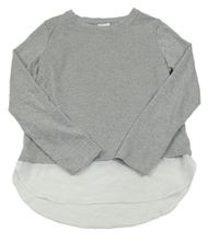 Šedé třpytivé úpletové triko F&F