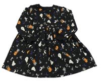 Černé teplákové šaty s obrázky F&F