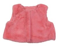 Růžová kožešinová vesta George