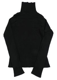 Černý žebrovaný rolák