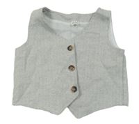 Šedo-bílá slavnostní vesta