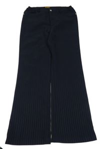 Tmavomodré pruhované slavnostní kalhoty