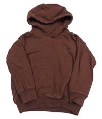 Hnědá mikina s výšivkou a kapucí Next