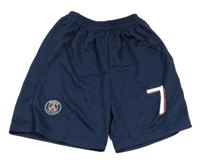 Tmavomodré sportovní kraťasy s číslem