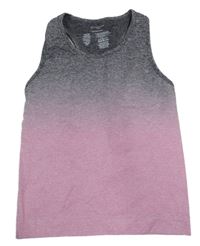 Růžovo-šedý melírovaný sportovní top Primark