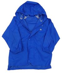 Tmavomodrá šusťáková nepromokavá bunda s kapucí muddly puddles