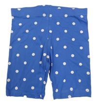 Modré elastické kraťasy s puntíky F&F