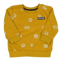 Žlutá mikina s míči Primark