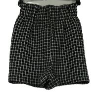 Dámské černo-bílé kostkované kraťasy Kiabi