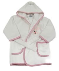 Bílý froté župan se zajícem a kapucí 