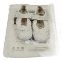 Nové - Bílé baleríny s krajkou a volánky F&F vel. 24