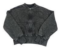 Černošedá propínací crop mikina Primark