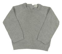 Šedý 3D vzorovaný svetr H&M