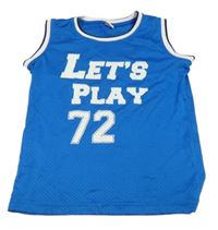 Modré sportovní tílko s nápisem Pocopiano