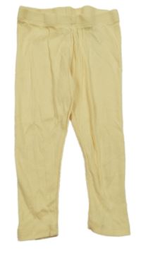 Žluté žebrované legíny Primark