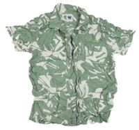 Khaki-smetanová vzorovaná košile 