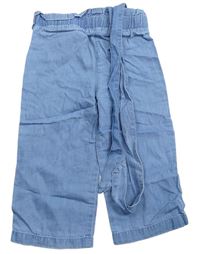 Modré culottes kalhoty s páskem M&S