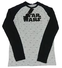 Šedo-černé triko se Star Wars Disney vel. 176