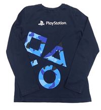 Tmavomodré triko s logem Play Station zn. C&A