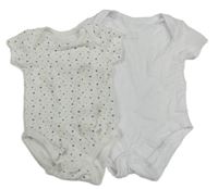 2x Bílé + bílé hvězdičkované body 