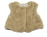 Béžová kožešinová podšitá vesta Mayoral